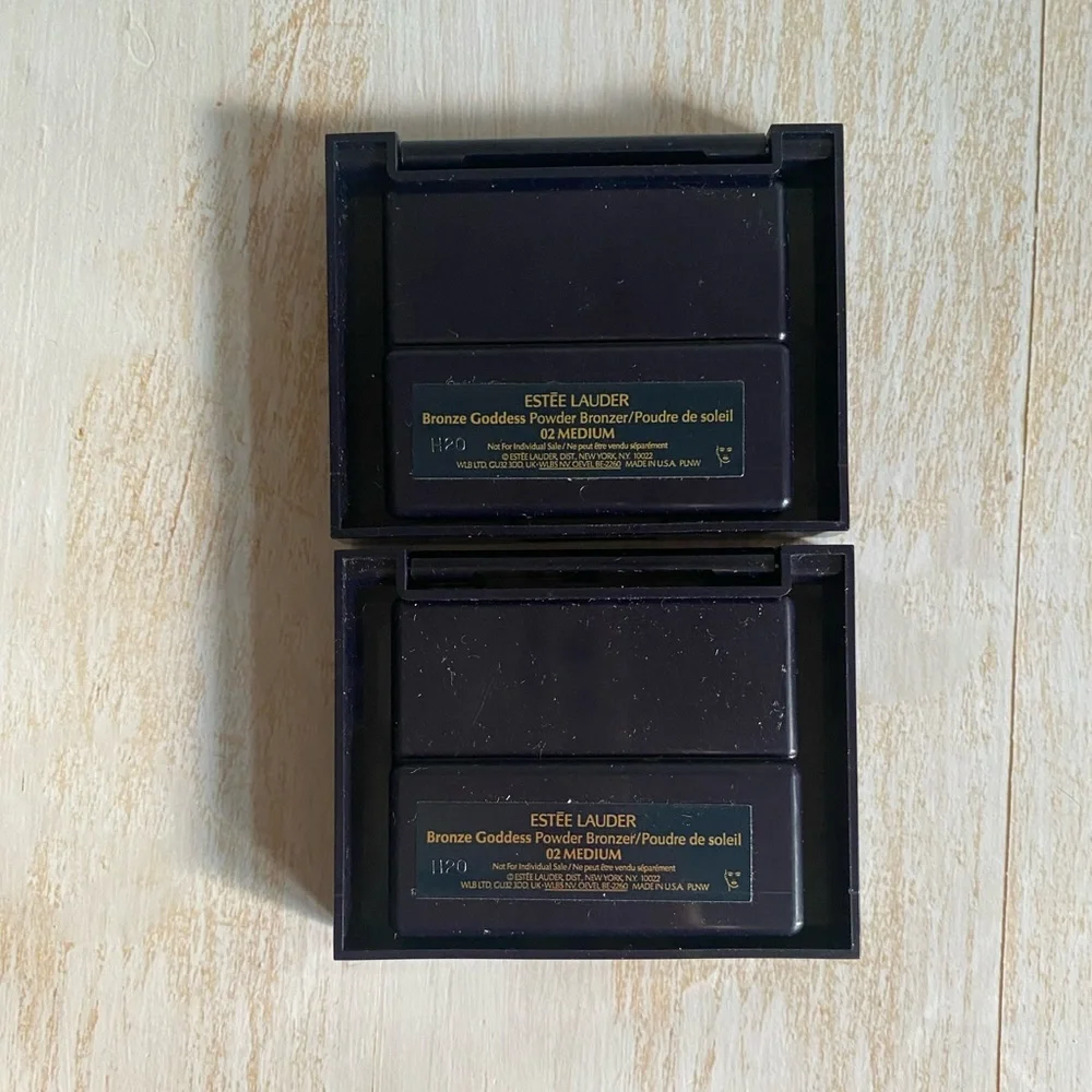 2x Estee Lauder Bronze Goddess Powder Bronzer 02 Medium travel size New w/brush